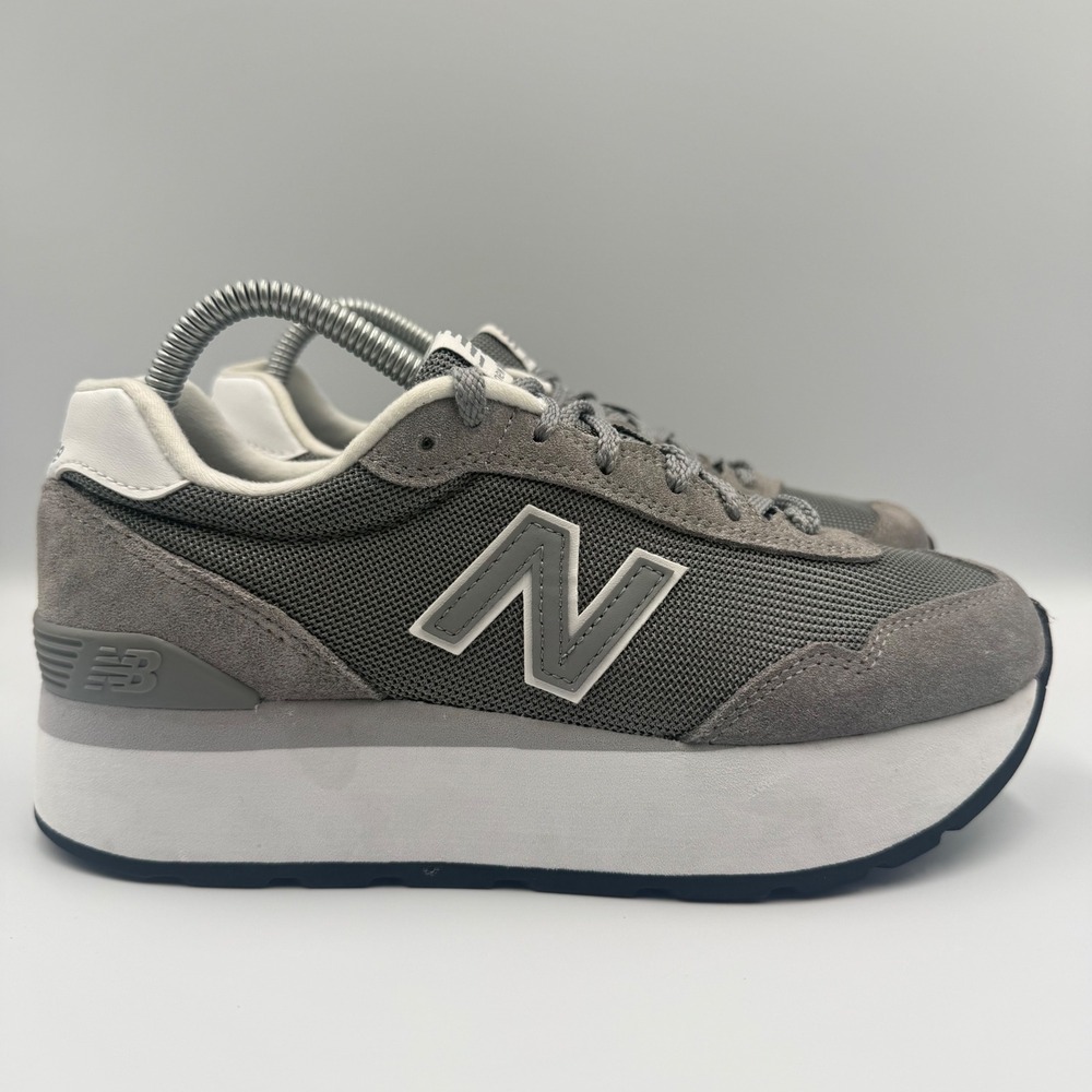 New Balance 515 Women Size 8 Sneakers Platform Suede Mesh WL515HGR Grey Sneakers